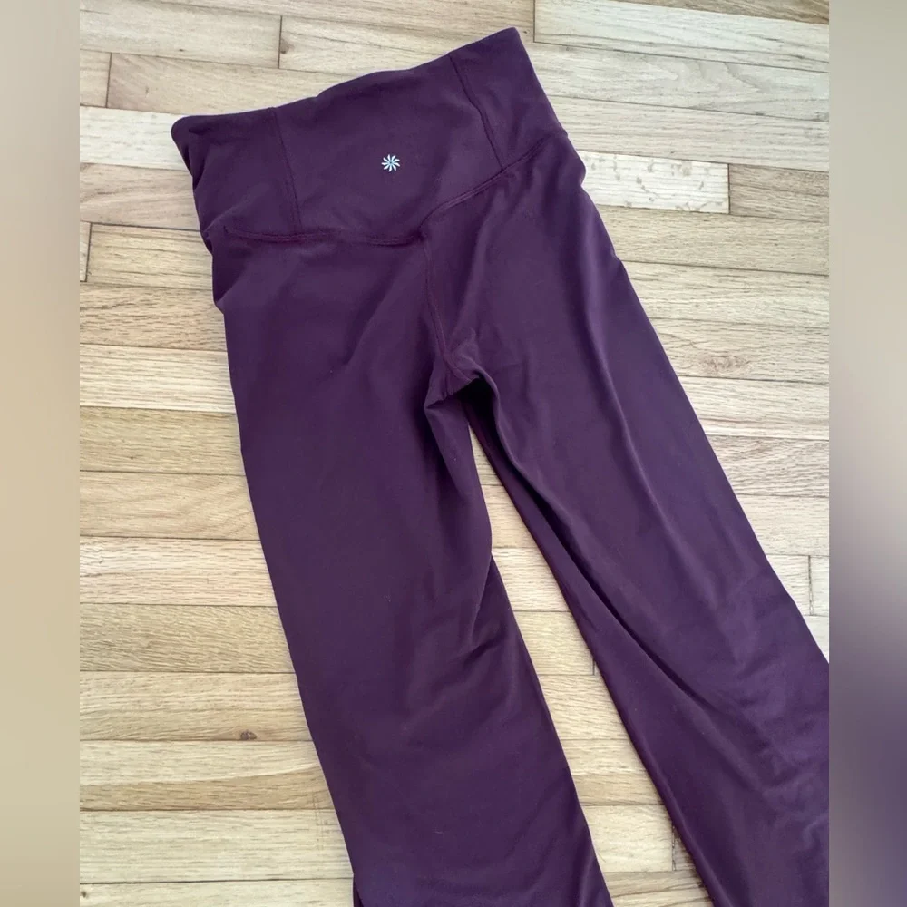 Athleta Burgandy Maroon Elation Flare Pants Size Small - Picture 6 of 6
